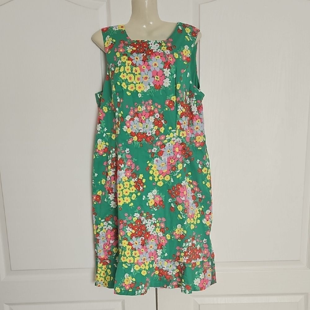 Talbots Floral Sleeveless Dress- Women's Summer Casual Sundress 12P - Picture 2 of 16